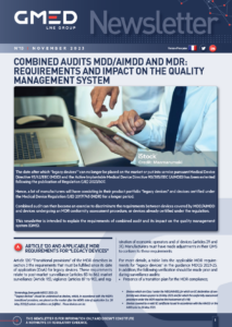 COMBINED AUDITS MDD/AIMDD AND MDR: REQUIREMENTS AND IMPACT ON THE QUALITY MANAGEMENT SYSTEM